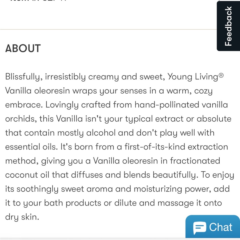 Young Living Vanilla Essential oil-5ml - Picture 2 of 2